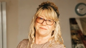 woman looking directly at camera