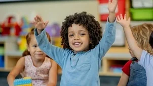 Child playing in nursery