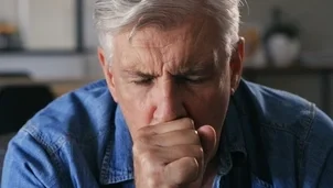 Man coughing