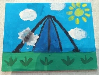 Camping painting